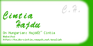cintia hajdu business card
